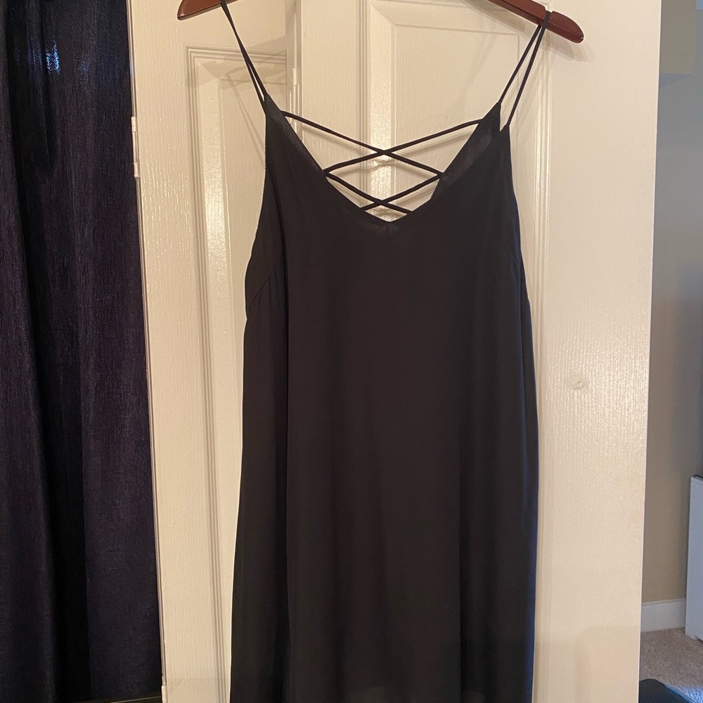 Black spaghetti strap dress